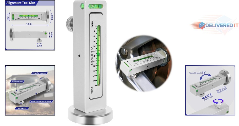 Adjustable Magnetic Gauge Tool, PC Plastic, Compact, Accurate Camber Alignment