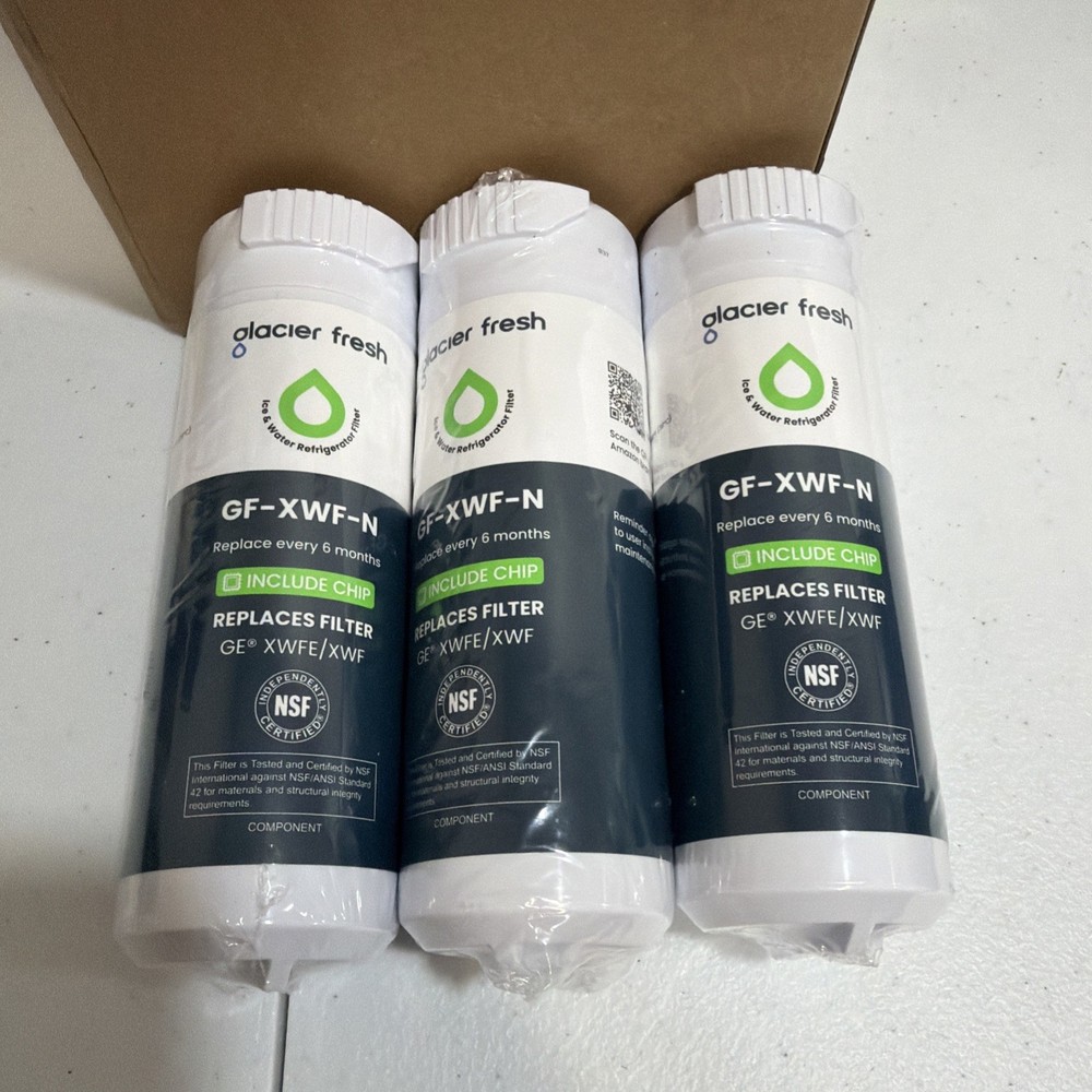 GLACIER FRESH GF-XWF-N XWFE Water Filter, 3 Pack With Chip