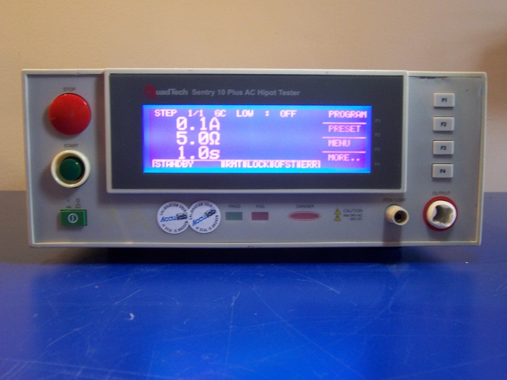 10519 QUADTECH 10 PLUS SENTRY 10 PLUS AC HIPOT TESTER