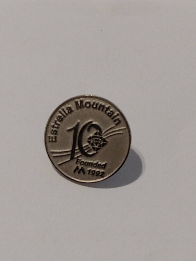 1992 Estrella Mountain 10 Years Founded Lapel Pin