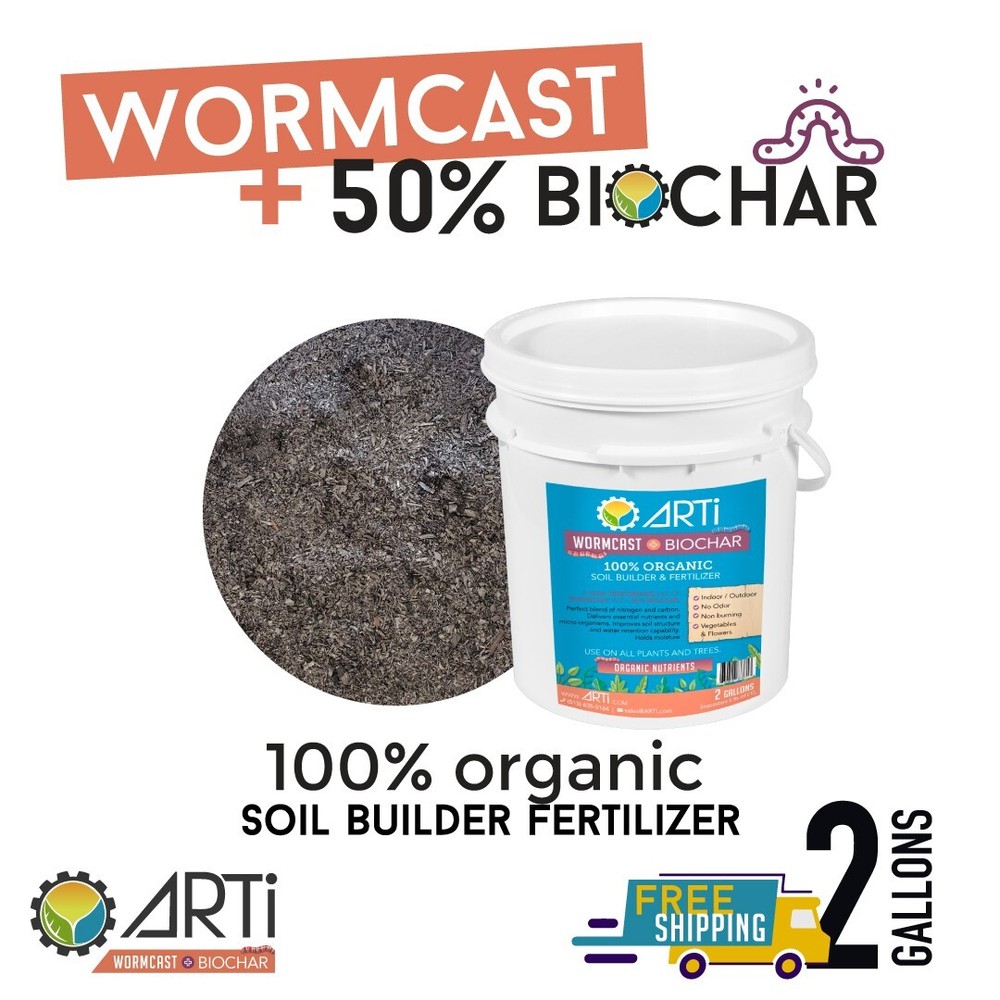 ARTi Biochar Wormcast - 2 gallons