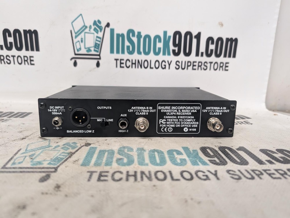 Shure ULXP4 Wireless Receiver 662-698 MHz-M1 Missing Frequency Dial