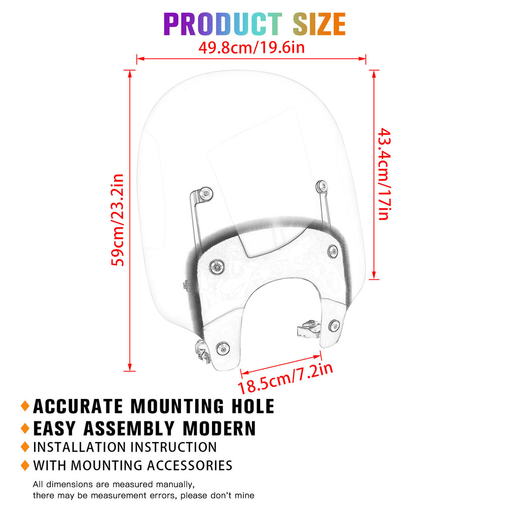 Windshield Windscreen w/Bracket Compatible With Harley Nightster RH975 2022-2024