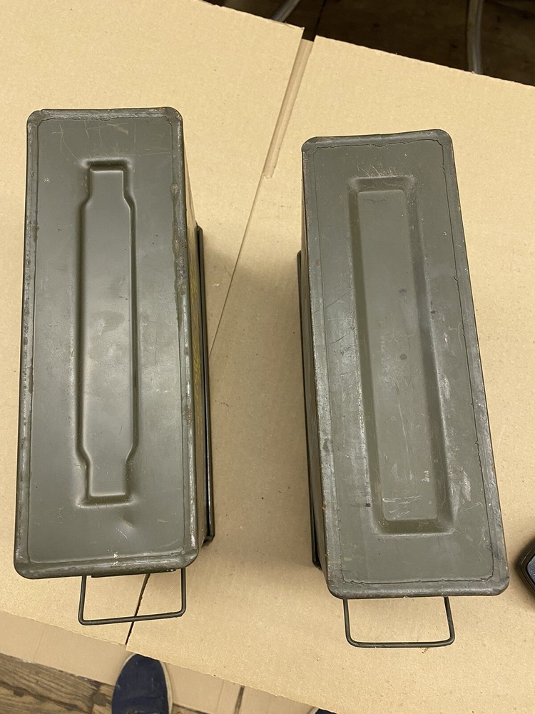 ( 2 ) Military AMMO BOX - Empty - 192 CAL .30 CARTRIDGES