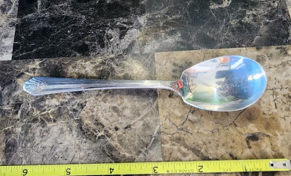 😄 WM ROGERS ART DECO c1939 IMPERIAL SILVERPLATED SUGAR SPOON 🍚 🥄