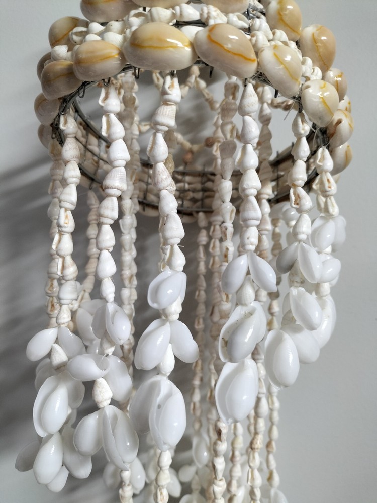 White Sea shell chime. 60cm Chandelier. Mobile. Beach boho bubbles
