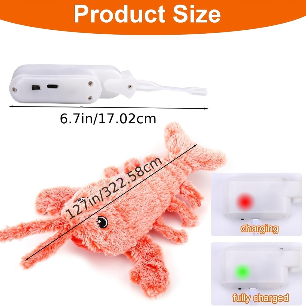 Electronic Gravity Jumping Shrimp Pet Toy