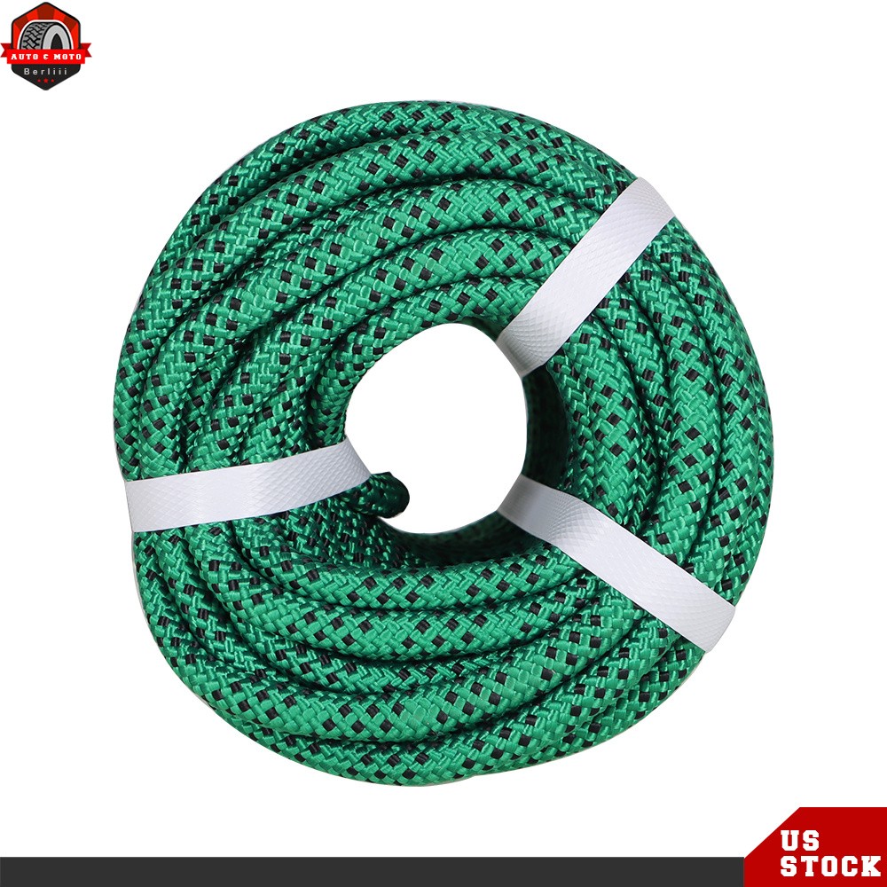 3/8" × 100' Rope Braided Polyest Rope High Strong Pulling 3520Lbs