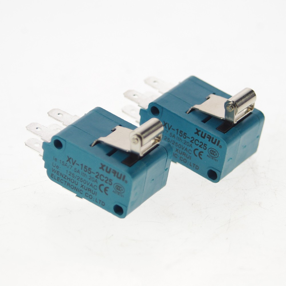 XV-155-2C25 NO NC Basic Micro Switch SPDT Roller Lever Type Bolt Terminal