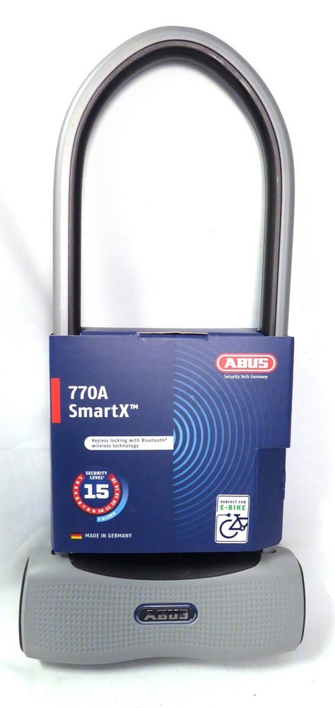 Abus 770A SmartX U-Lock - 4.2 x 11.8" Alarm with Bracket