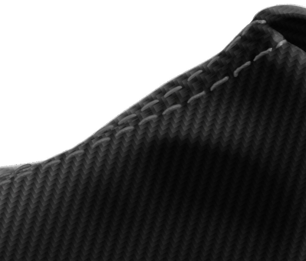 Fits 2021 Ford Bronco Carbon Automatic Shift Boot Cover Gray Stitch