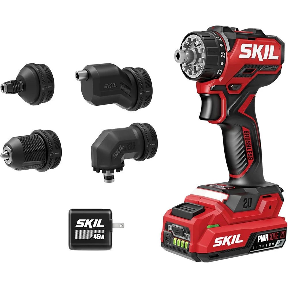Skil 20V Brushless Compact Multi-Head Drill Driver Kit