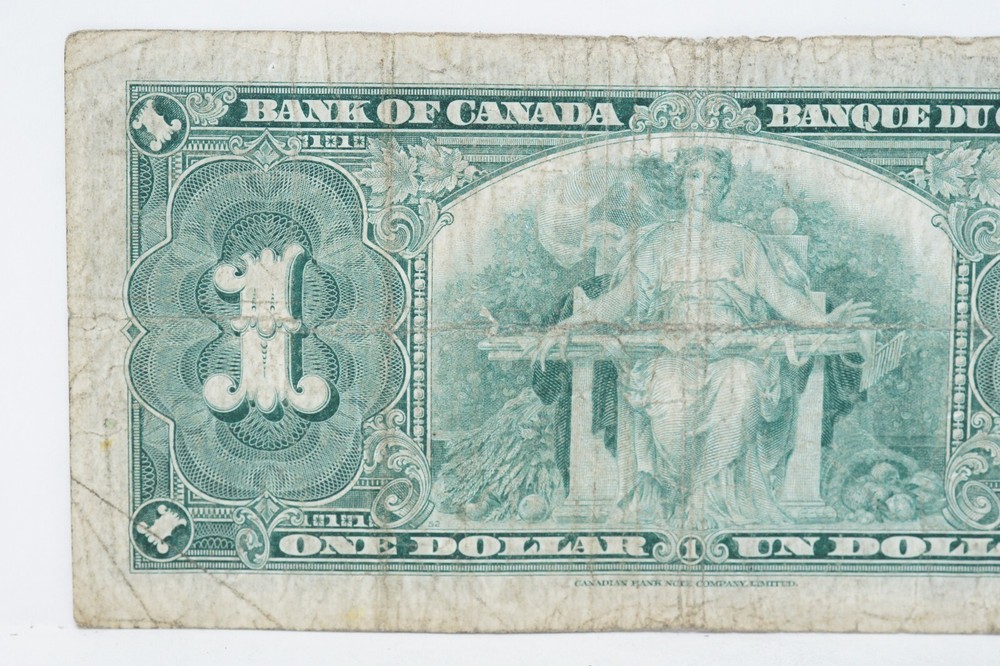 1937 Canada $1 Note Circulated (nb387)
