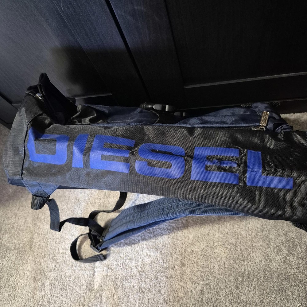 Vintage Diesel Competition Backpack with Colourful Stripe Design
