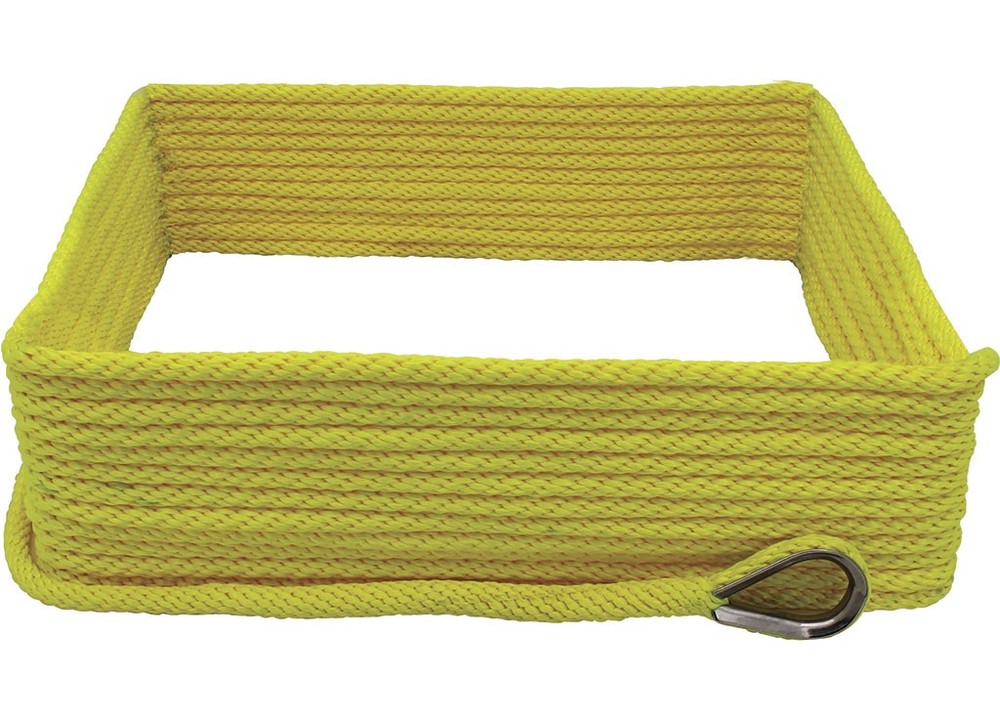 Extreme Max 3006.2659 BoatTector Solid Braid MFP Anchor Line/Thm 3/8x100' Yellow
