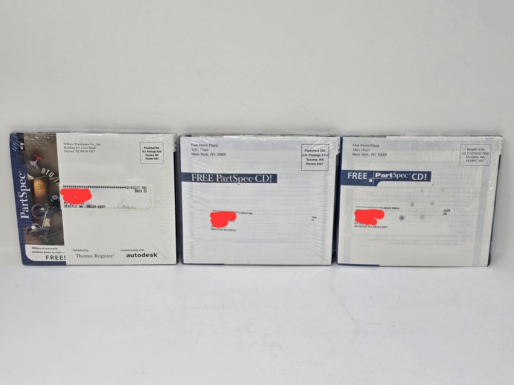 PartSpec Edition 4.0, 4.5, & 5.0 CD-ROM CAD Software Bundle - New & Sealed