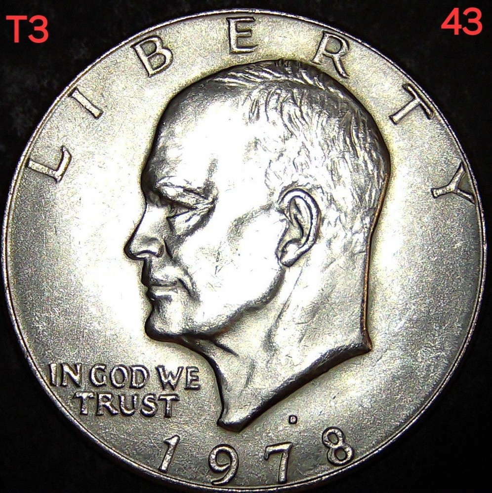 💥💥1978 D ERROR "Ike" Eisenhower $1 Almost Uncirculated💥 💥