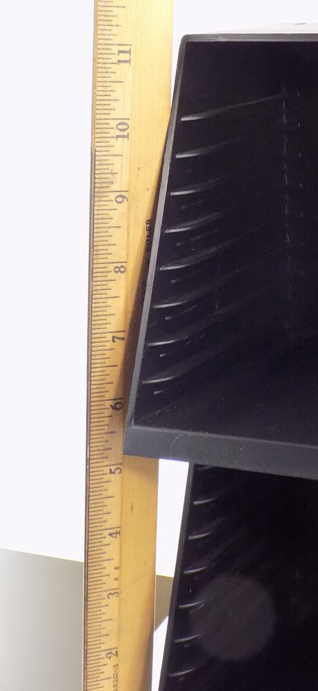 VINTAGE / Desktop OR SHELF CD Holder / 2 LEVEL / PLASTIC / CD STORAGE ACCESSORY