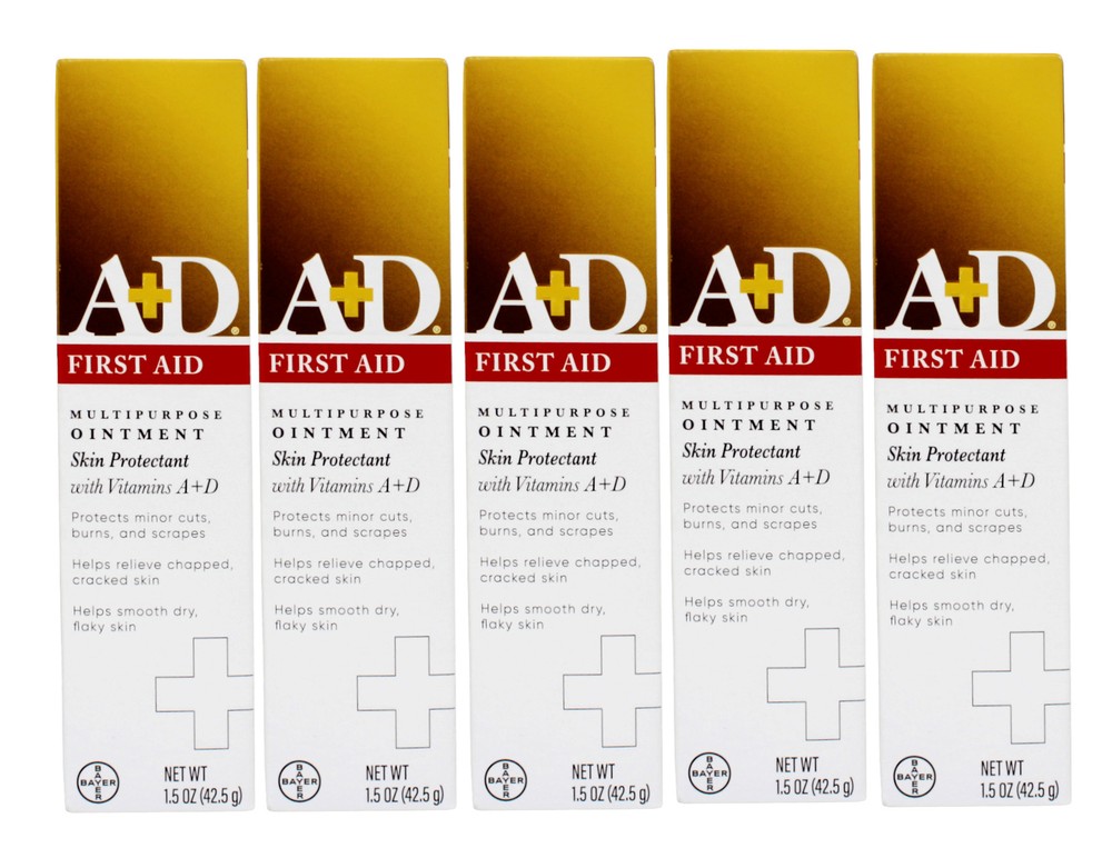 5 Pack of A+D First Aid Ointment 1.5oz