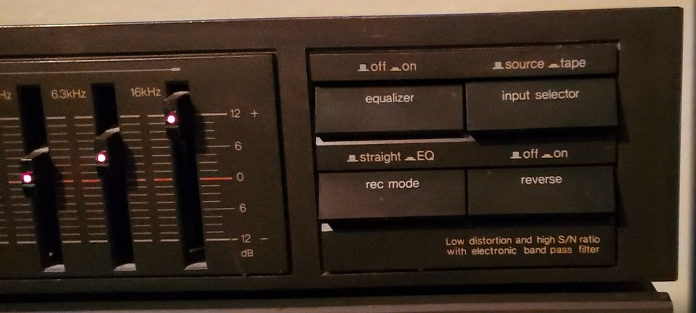 Technics SH-8038 2-Channel Stereo 7 Band Graphic Equalizer *Tested & Working*