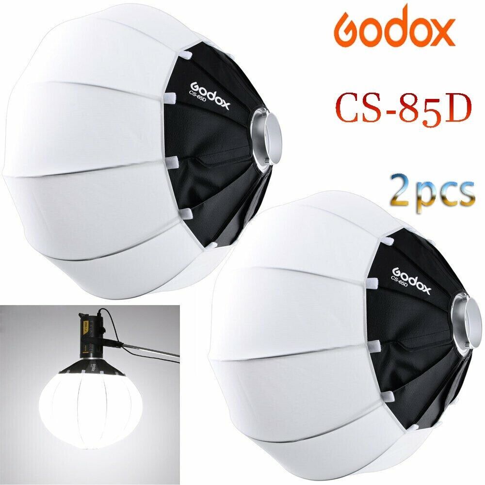 2Pcs Godox CS-85D 85cm Bowens Mount Collapsible Lantern Softbox For Studio Light