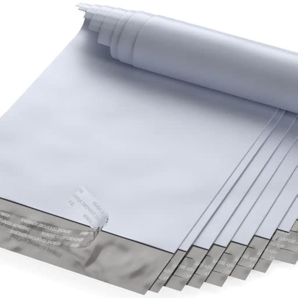5" x 7" Poly Mailer Envelopes - 200 Count, Self Seal White Plastic Mailing Ba...