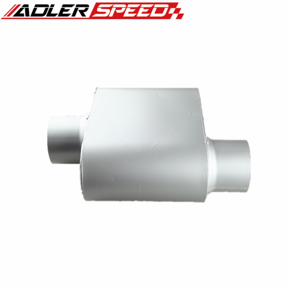 US SHIP Single Chamber Race Performance Muffler Silencer 2.5" Inch Offset/Center