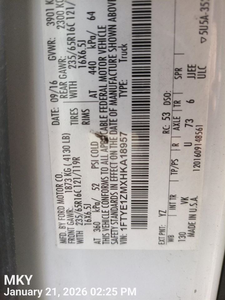 CONTROL PANEL OEM 16-19 FORD TRANSIT15 1YR WRNTY