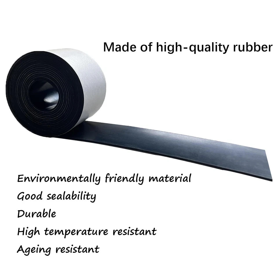 Solid Rubber Sheet with Adhesive 1/16 .062" Thick X 2" Wide X 10'Long Solid R...