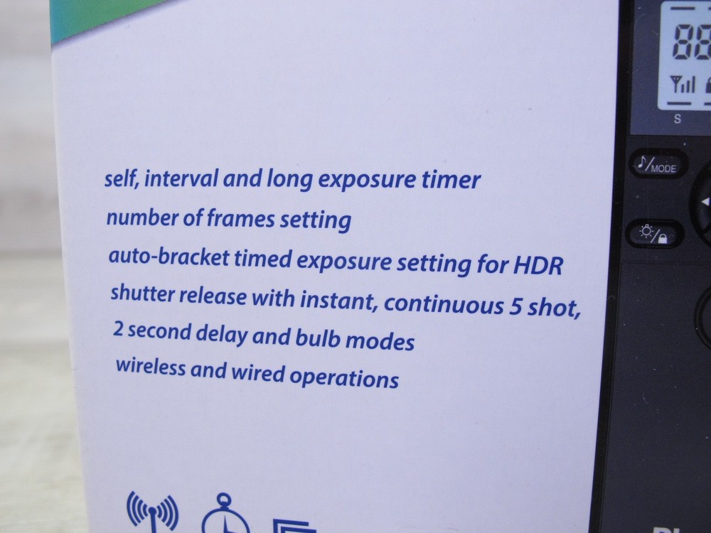 Wireless Digital Timer and Remote for Nikon NOS Phottix Aion