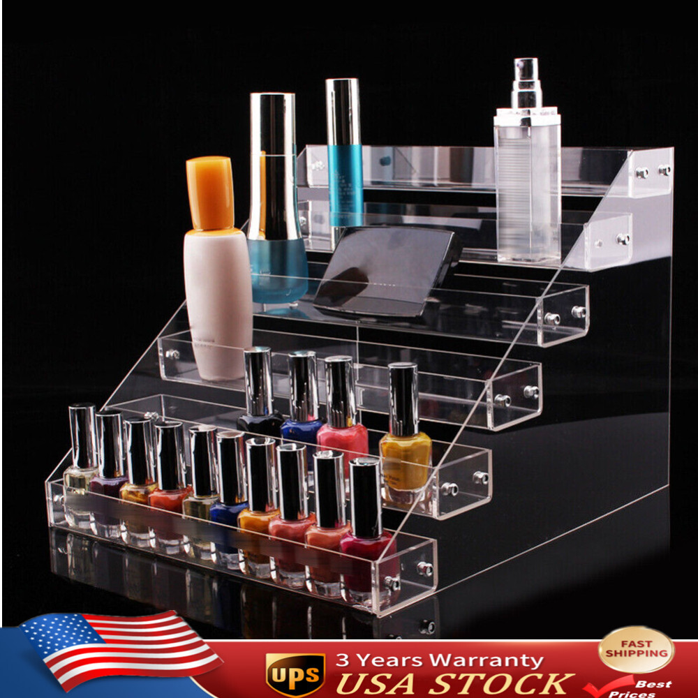 6 Layer Clear Acrylic Display Stand For Action Figures Paint Cosmetics Shelf