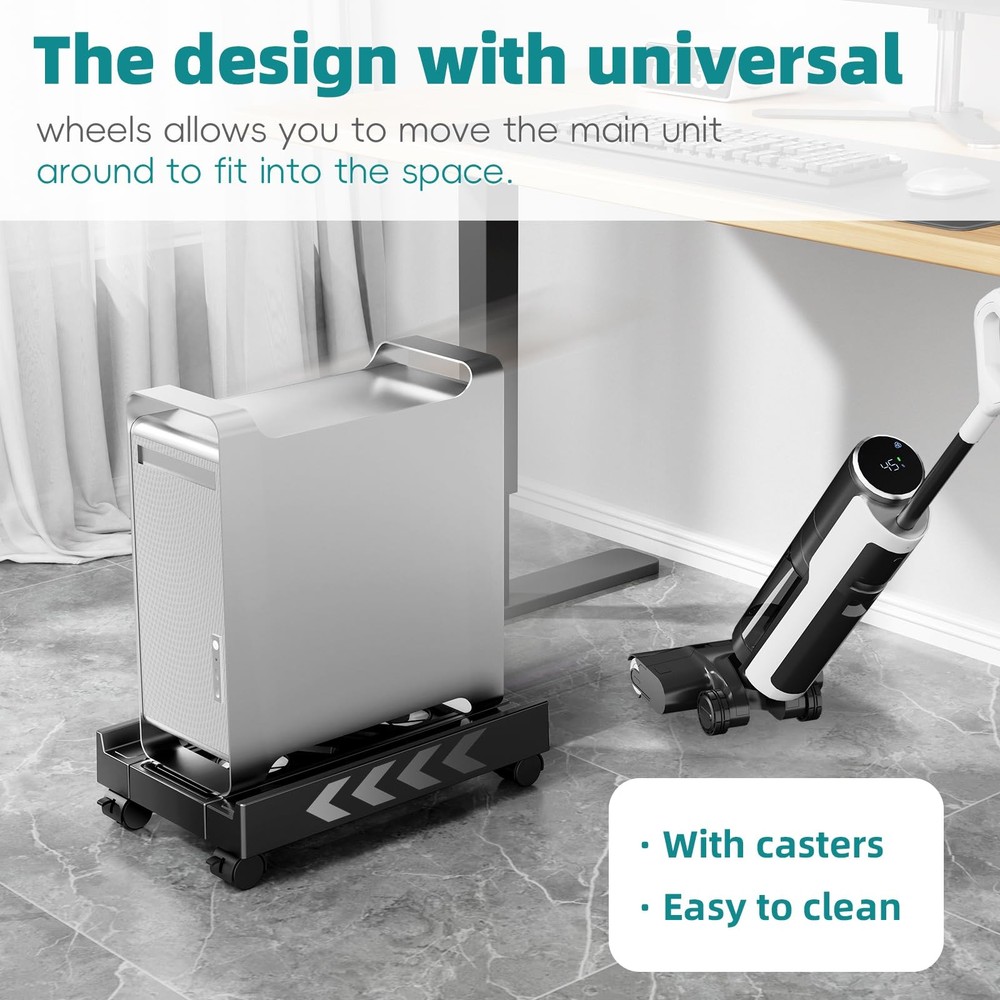 CABTE Adjustable Computer Tower Stand, Mobile CPU Stand with 4 Standard model