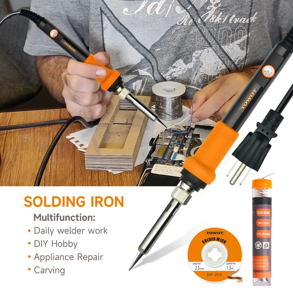 TOWOT Soldering Iron Kit, Electronic 60W Adjustable...