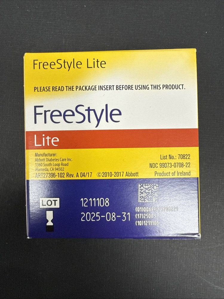 Freestyle Lite Blood Glucose Diabetic Test Strips