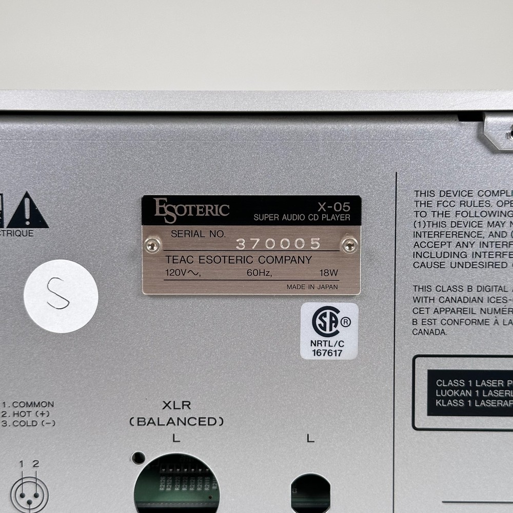 Esoteric X-05 CD SACD Player; AS-IS