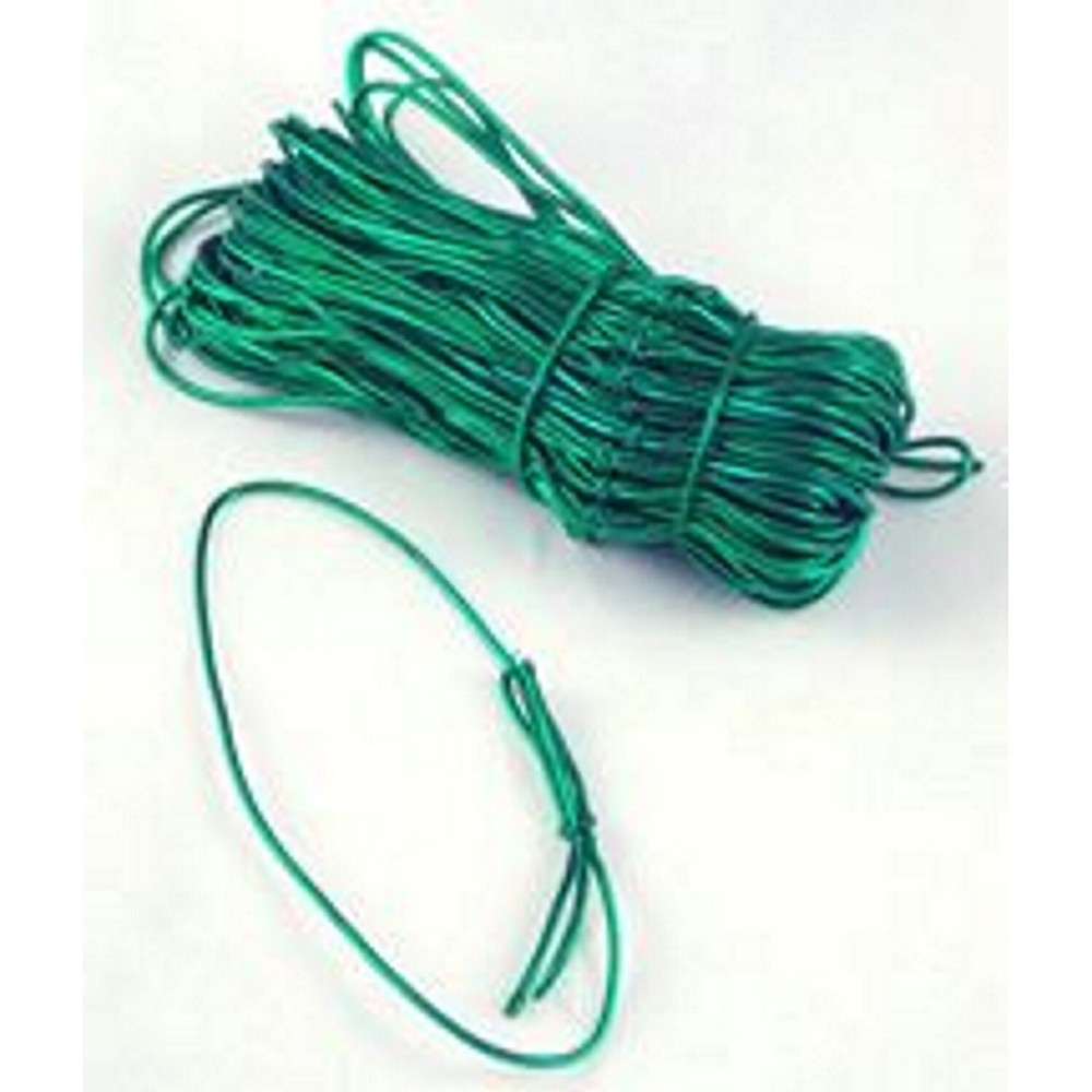 6" Green Metallic Stretch Loops With Bows - 50 Pack (01838)