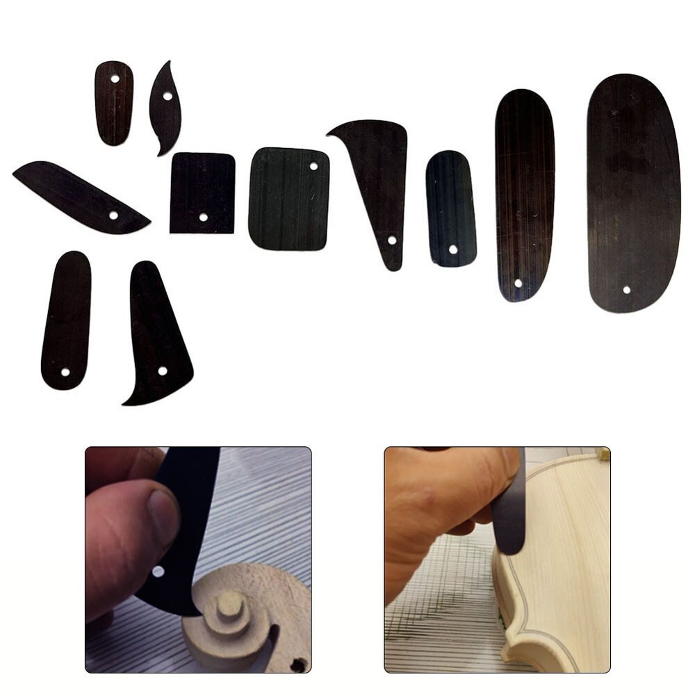 Violin Cello Making Luthier Tools 11PCS Function Scrapering Board-Cutter