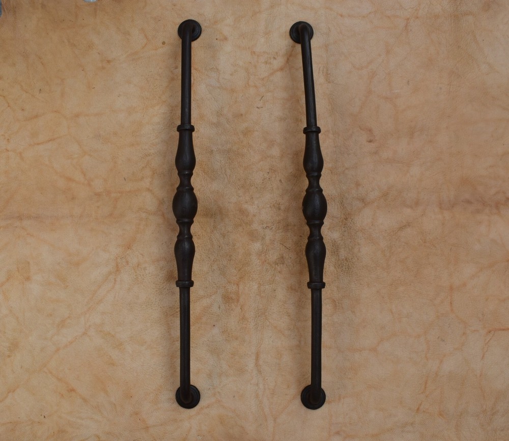 19' Cast iron door gate Extra large handle vintage pull handle Home Decor 2 pcs