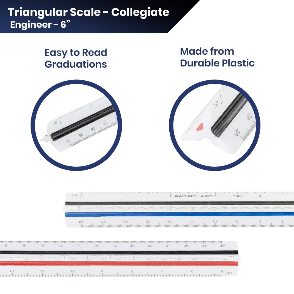Pacific Arc Engineering Scale Ruler, 6" Scale Ruler