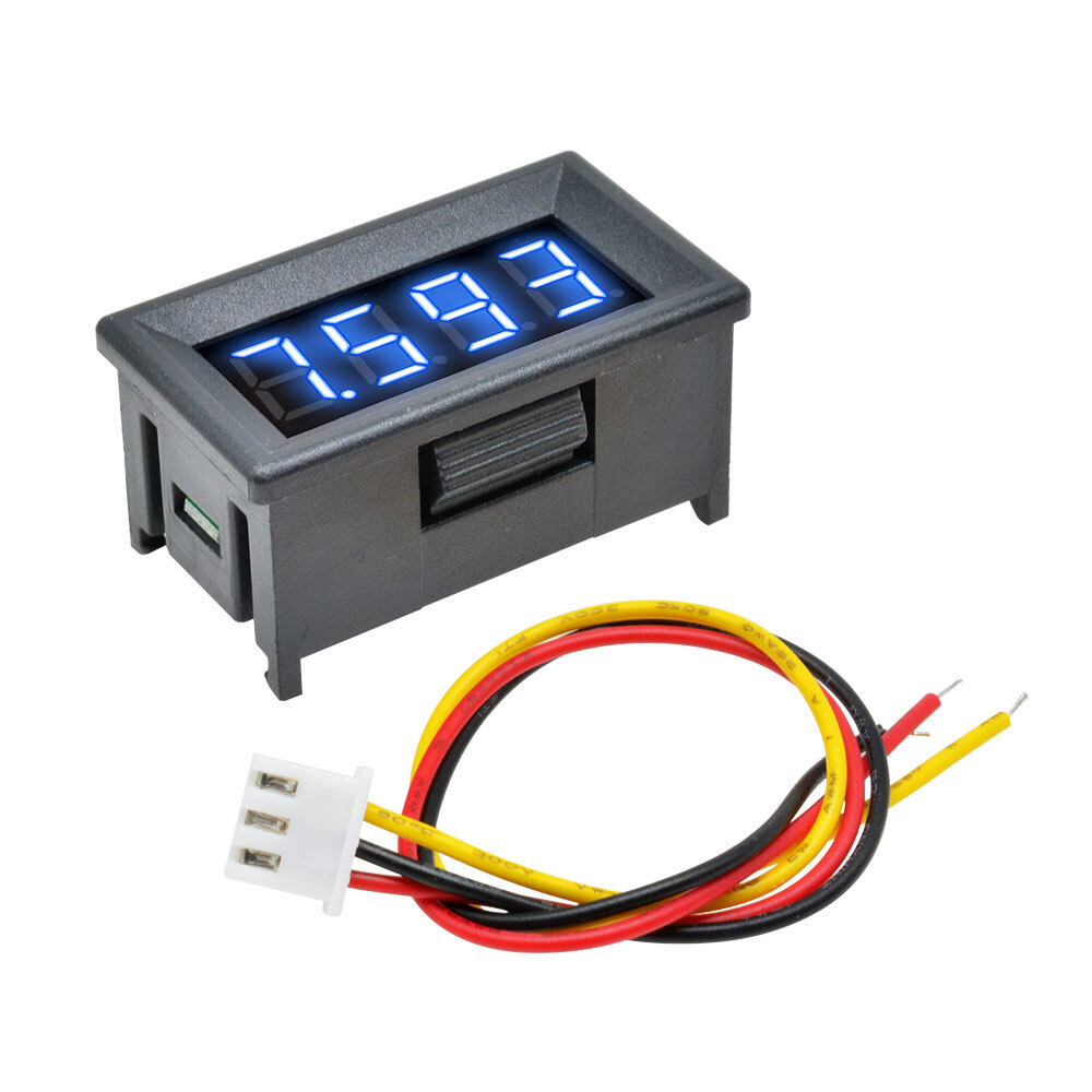 DC 0-100V 0.36"LED Display 3-wire Voltmeter Voltage Meter Panel Red/Blue/Green