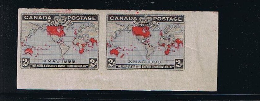 #85a VF 2-Cent Map Imperf Pair From LR Corner - CV $700 (MC0013)