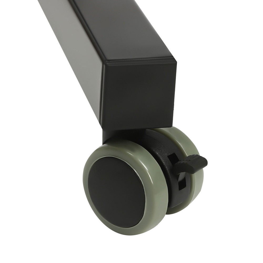 Rolling Laptop Desk Adjustable Height Computer Table Stand up Office Workstation