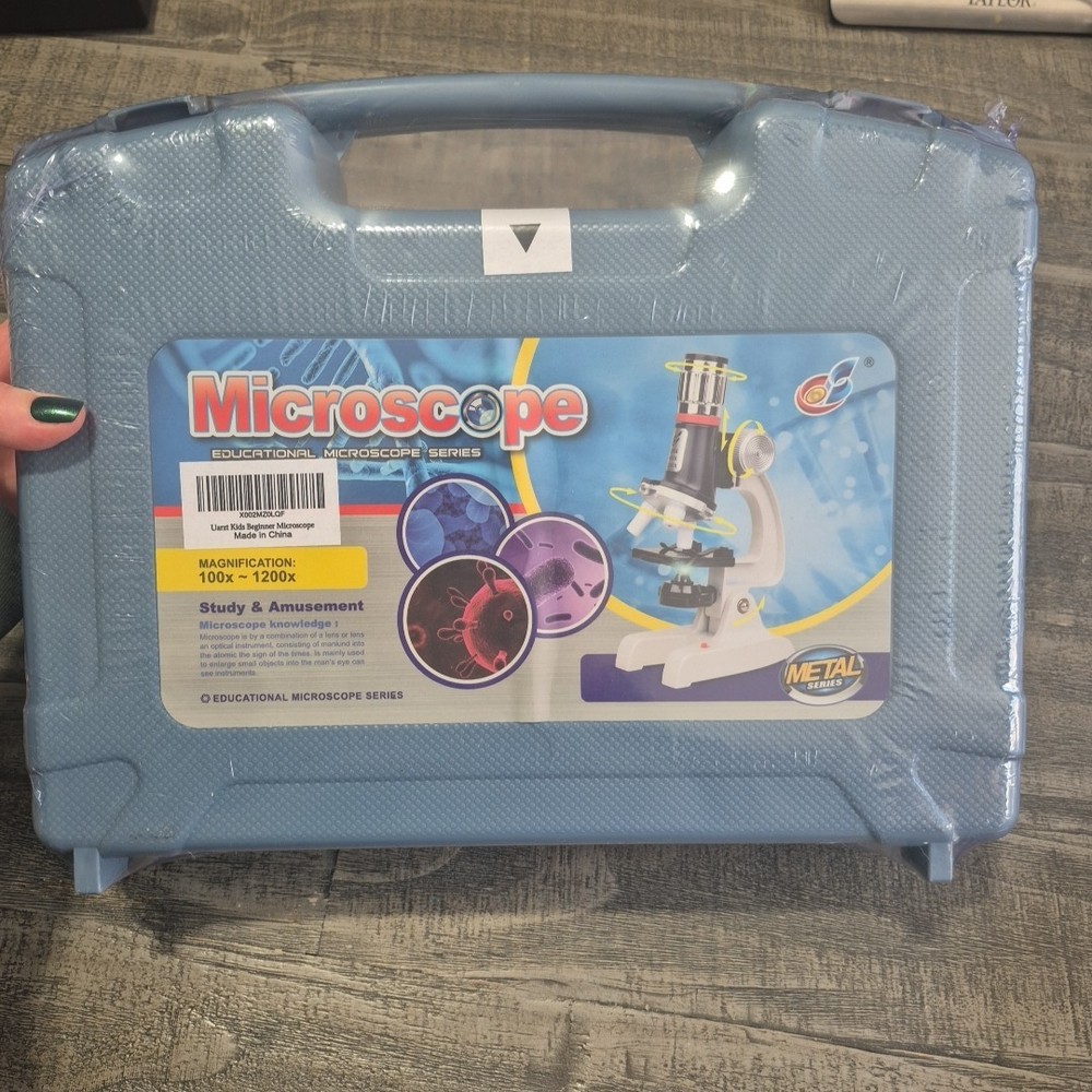 Microscope for Beginners Educational Microscope Metal Series Study Amusement