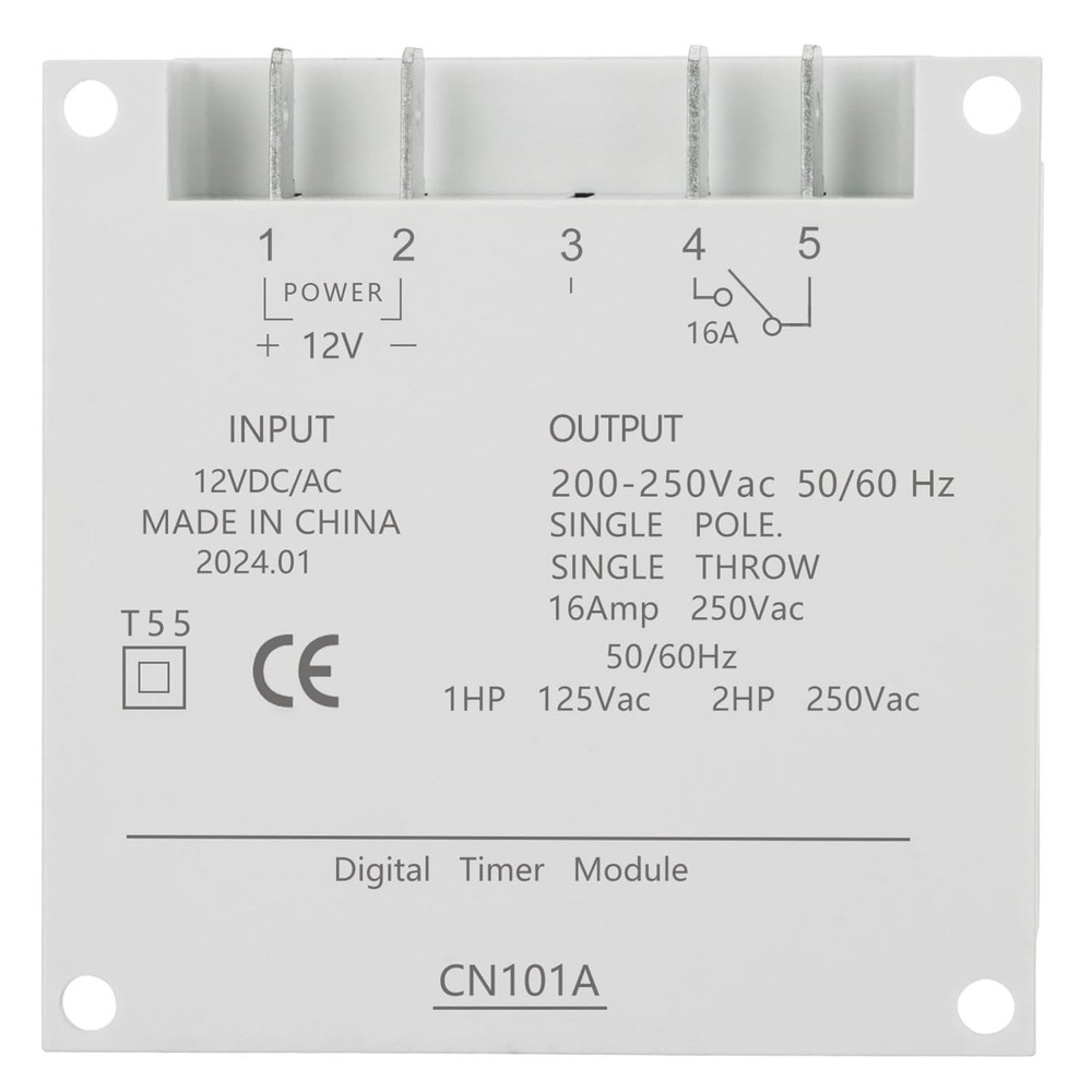 DC 12V Digital LCD Programmable Timer For Equipment Control 16A Relay Switch