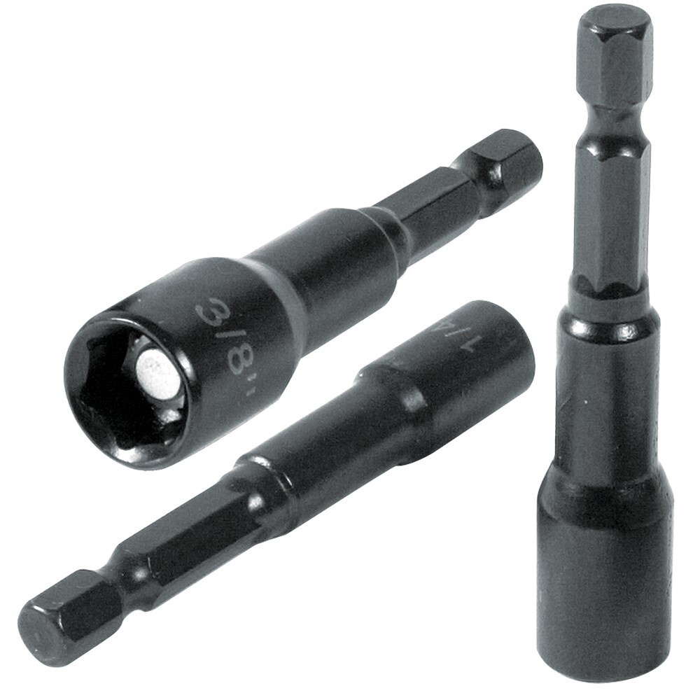 Performance Tool 3-Pc Quick-Change Magnetic Nutsetter #WL-W9022