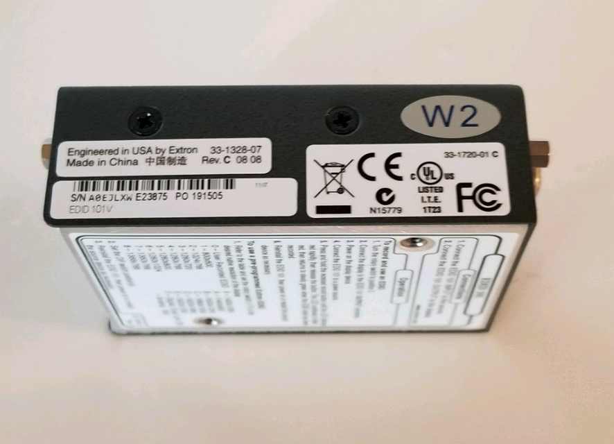 Extron Electronics – EDID Emulator 101V #60-991-01 VGA Input Output