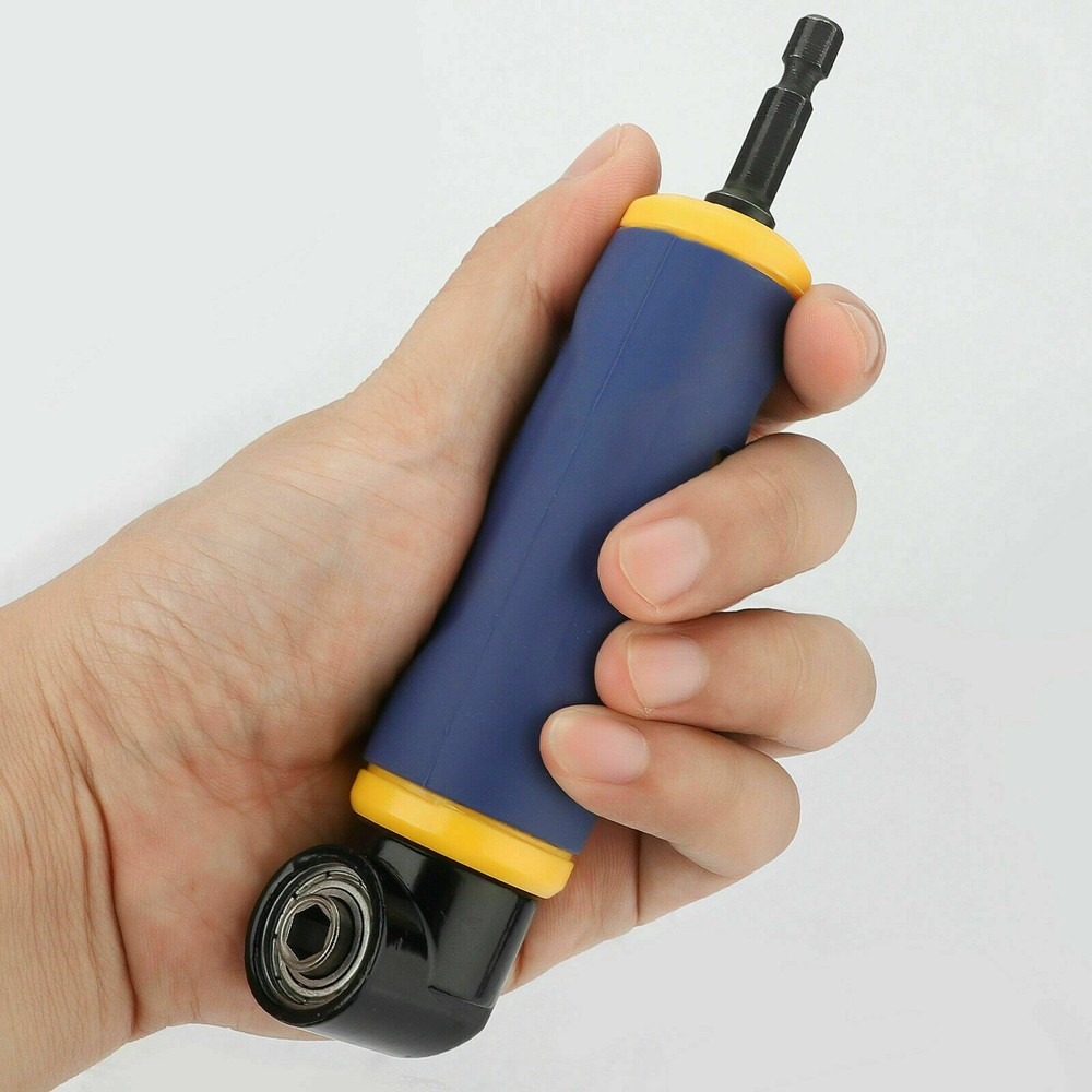 90 Degree Right Angle Extension Screwdriver Socket Adapter Drill Attachment Tool