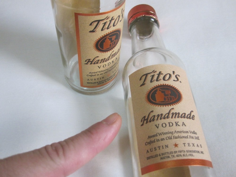 Tito's Handmade Vodka "Empty" 200ml Bottle "Variant" Brand Label