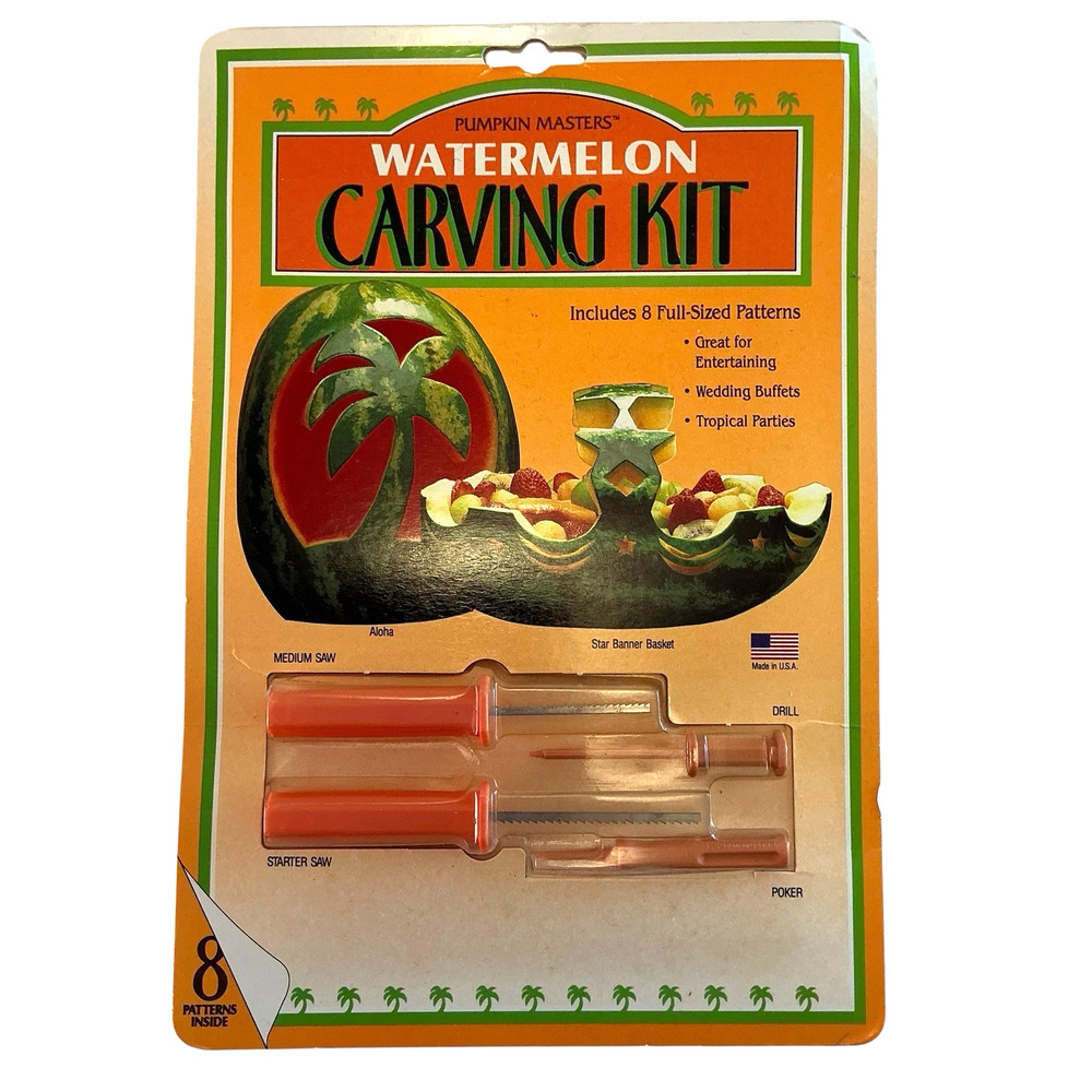 Pumpkin Masters WATERMELON CARVING KIT - Includes 8 Full Size Patterns
