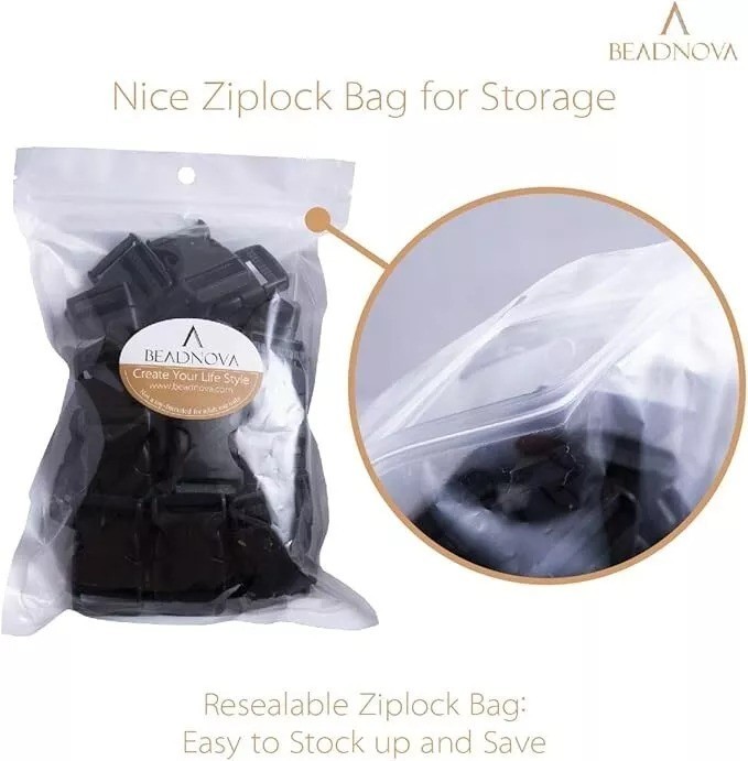 1 Inch Plastic Side Release Buckles 1 Flat Side Quick Release Buckle Clip 20 Pac